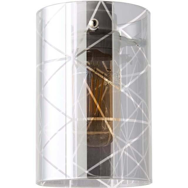 ValueLights Elsie Smoked Glass Small Shade - Size: 15 x 10 x 10cm - Grey - Wilko - image 1