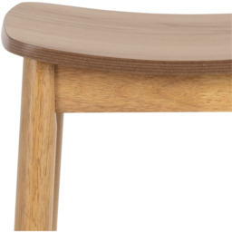Florence Barlow Matt Oak Bar Stool Set of 2 - Size: 76.8 x 44 x 39.5cm - Brown - Furniture To Go - Wilko - thumbnail 6