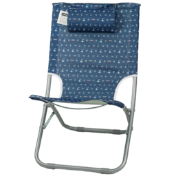 Gr8 Garden Blue Folding Adult Beach Chair - Size: 72 x 49 x 61cm - Wilko - thumbnail 4