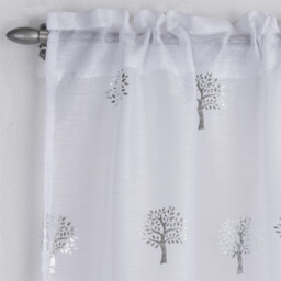 White Birch Voile Curtain Panel 183 x 140cm - Size: W 183 x D 140cm - Wilko - thumbnail 3