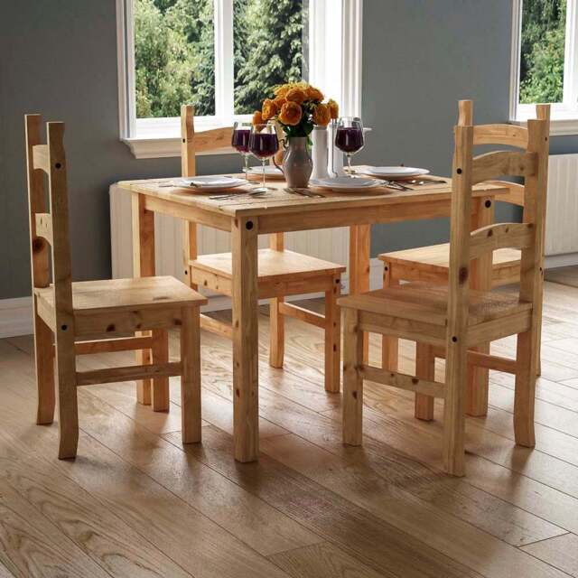 VIDA DESIGNS Corona 4 Seater Dining Set Pine - Brown - Wilko - image 1