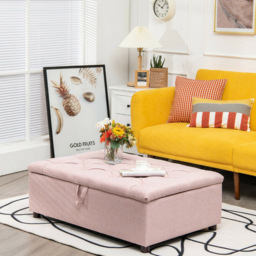 Costway Single Sleeper Pink Convertible Sofa Bed with Mattress - Wilko - thumbnail 4