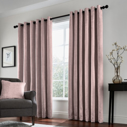 Helena Springfield Roma Lined Rose Eyelet Curtains 168 x 137cm - Size: W 168 x D 137cm - Wilko - thumbnail 1