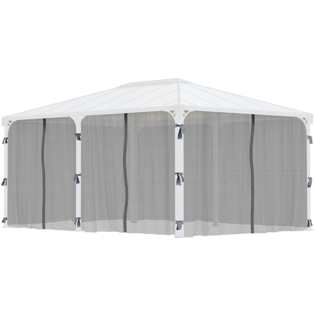 Palram Canopia 2.14 x 4.01m Rectangular Gazebo Net - Size: 2.14 x 4m - Grey - Wilko - image 1