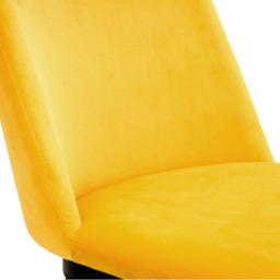 Julian Bowen Delaunay Set of 2 Mustard Dining Chair - Orange - Wilko - thumbnail 6