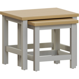 Vida Designs Arlington Grey Nest of Tables Set of 2 - Size: 40 x 50 x 41cm - Wilko - thumbnail 3
