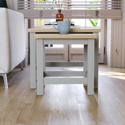 Vida Designs Arlington Grey Nest of Tables Set of 2 - Size: 40 x 50 x 41cm - Wilko - thumbnail 5
