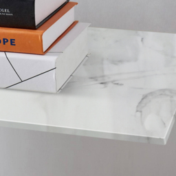 Furniturebox Tavalo White Marble Effect Console Table with Silver Legs - Size: 40 x 120 x 78cm - Wilko - thumbnail 4