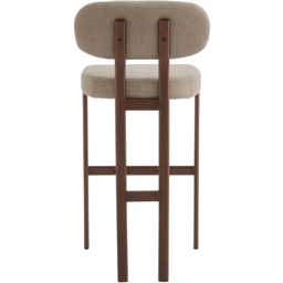 Hugo Bar Stool Walnut - Wilko - thumbnail 5