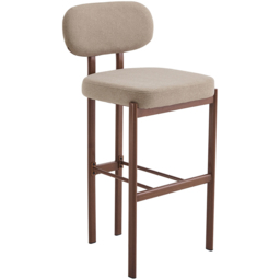 Hugo Bar Stool Walnut - Wilko - thumbnail 3