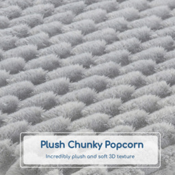 Velosso Silver Chunky Popcorn Back Pillow 65 x 55cm - Size: 65 x 55 x 1cm - Wilko - thumbnail 5