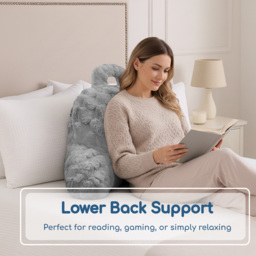 Velosso Silver Chunky Popcorn Back Pillow 65 x 55cm - Size: 65 x 55 x 1cm - Wilko - thumbnail 4