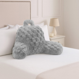 Velosso Silver Chunky Popcorn Back Pillow 65 x 55cm - Size: 65 x 55 x 1cm - Wilko - thumbnail 3