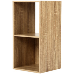 Jane 2 Shelf Oak Cube Storage Unit - Brown - Home Garden Direct - Wilko - thumbnail 3
