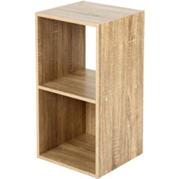 Jane 2 Shelf Oak Cube Storage Unit - Brown - Home Garden Direct - Wilko - thumbnail 6