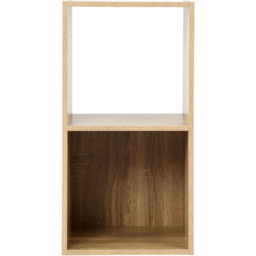 Jane 2 Shelf Oak Cube Storage Unit - Brown - Home Garden Direct - Wilko - thumbnail 4