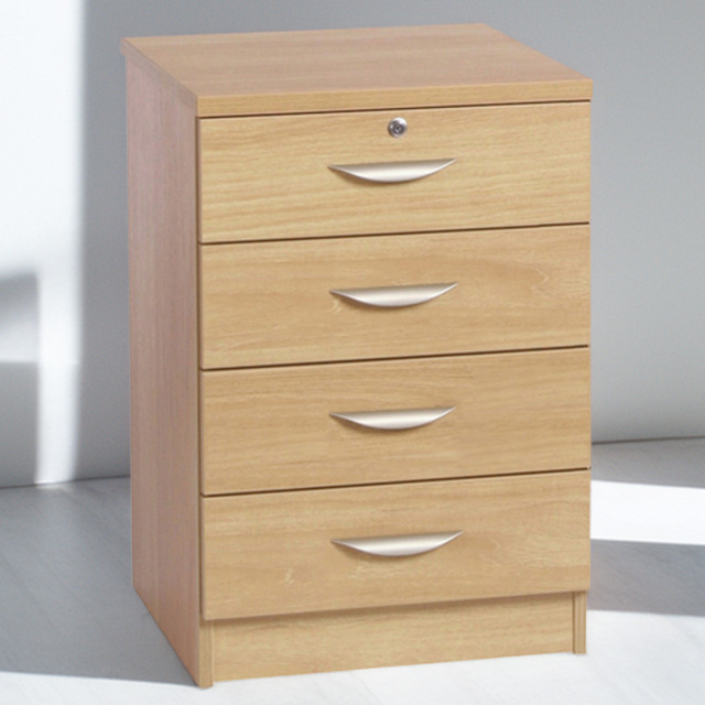 R White Cabinets 4 Drawer Brown Storage Unit - Size: 72.8 x 47.9 x 54cm - Wilko - image 1