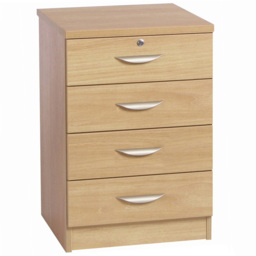 R White Cabinets 4 Drawer Brown Storage Unit - Size: 72.8 x 47.9 x 54cm - Wilko - thumbnail 3