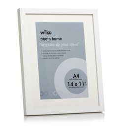 Wilko White Photo Frame 14 x 11 Inch - Size: A4 - thumbnail 3