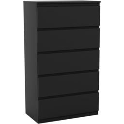 Vida Designs Denver 5 Drawer Black Chest of Drawers - Wilko - thumbnail 3