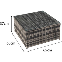 Oseasons Malta 10 Seater Grey Walnut Rattan U Shape Sofa Set with 2 Footstools - Brown - Wilko - thumbnail 6