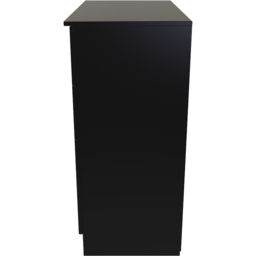Crowndale Avon 4 Drawer Matt Black Chest of Drawers Ready Assembled - Black Matt - Wilko - thumbnail 4