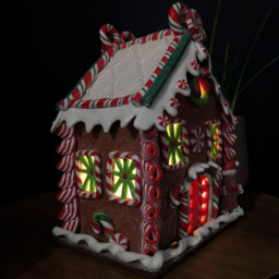Samuel Alexander LED Gingerbread Candy Chalet Christmas Decoration 23cm - Size: 23 x 19 x 29cm - Brown - Wilko - thumbnail 7