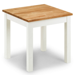 Julian Bowen Coxmoor Ivory and Oak Lamp Table - Size: 50 x 50 x 48cm - Multi - Wilko - thumbnail 3