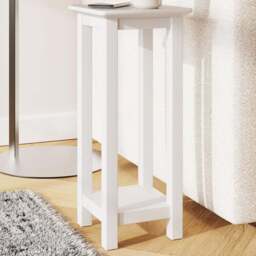 FWStyle Palma White Ready Assembled Side Lamp Table - Size: 55 x 24 x 24cm - Wilko - thumbnail 1