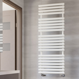 Terma Rolo Towel 2629BTU White Heated Towel Rail 1360 x 520mm - Size: 136 x 52 x 12.7cm - Wilko - thumbnail 3