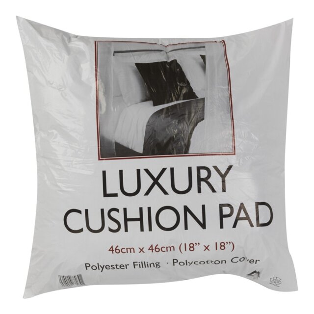 White Luxury Cushion Pad 46 x 46cm - Wilko - image 1