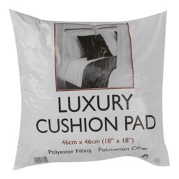 White Luxury Cushion Pad 46 x 46cm - Wilko - thumbnail 1