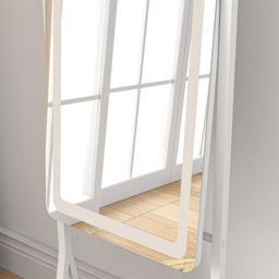 Portland Floor Standing Full Length LED Mirror - Size: 155 x 42cm - White - Wilko - thumbnail 4