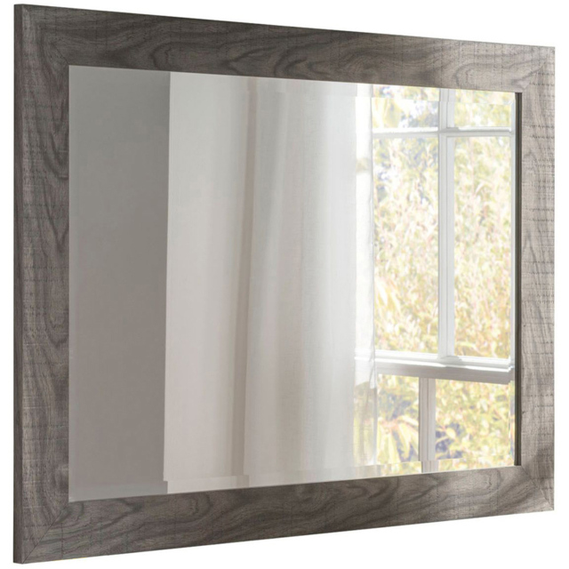 Yearn Rustic Grey Bevelled Mirror 89.5 x 64cm - Wilko - image 1