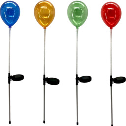 Solar Powered Balloon Stake Light - Multicolour - Wilko - thumbnail 1