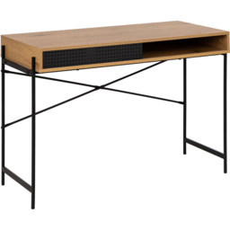 Florence Angus Single Door Oak and Black Office Desk - Furniture To Go - Wilko - thumbnail 6
