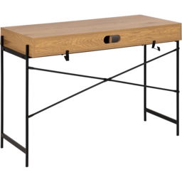 Florence Angus Single Door Oak and Black Office Desk - Furniture To Go - Wilko - thumbnail 5