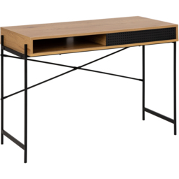 Florence Angus Single Door Oak and Black Office Desk - Furniture To Go - Wilko - thumbnail 4