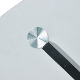 Living and Home 2 Seater 80cm Round Tempered Glass Dining Table Black - Clear - Wilko - thumbnail 6