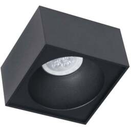 Milagro Bali Square Black Spot Light 230V - Size: 9 x 9 x 4 cm - Wilko - thumbnail 1