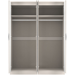Crowndale Camden 4 Door Kashmir Gloss Mirror Wardrobe Ready Assembled - Kashmir Gloss & Kashmir - Wilko - thumbnail 7