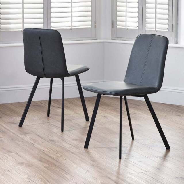 Julian Bowen Goya Set of 2 Antique Black Dining Chair - Wilko - image 1