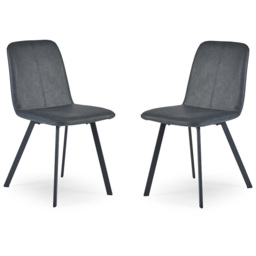 Julian Bowen Goya Set of 2 Antique Black Dining Chair - Wilko - thumbnail 3