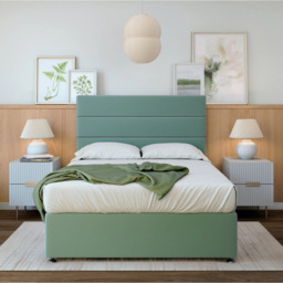 Bedmaster Small Double Duck Egg Plush Velvet 2 Drawer Divan Base - Blue - Wilko - thumbnail 4