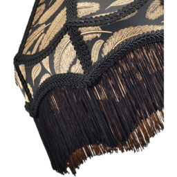 Happy Homewares Black Victorian Empire Tassels and Golden Leaves Pendant Shade - Size: 19 x 30 x 30cm - Wilko - thumbnail 6