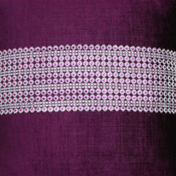 Intimates Ritz Diamante Aubergine Filled Cushion 43 x 43cm 2 Pack - Purple - Wilko - thumbnail 3