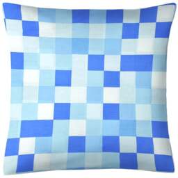 Velosso Checkered Blue Filled Cushion 43 x 43cm 2 Pack - Wilko - thumbnail 1