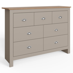 GFW Lancaster 7 Drawer Grey Merchants Chest of Drawers - Wilko - thumbnail 3