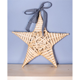 St Helens Natural Wicker Woven Willow Star Christmas Decoration - Size: 310 x 350 x 50cm - Brown - Wilko - thumbnail 7