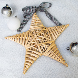 St Helens Natural Wicker Woven Willow Star Christmas Decoration - Size: 310 x 350 x 50cm - Brown - Wilko - thumbnail 6